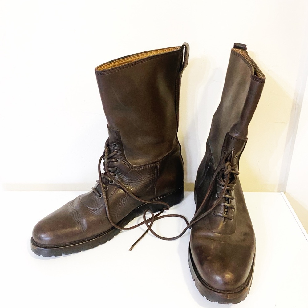 YSL Yves saint Laurent Men's Brown Leather Boots sz 10